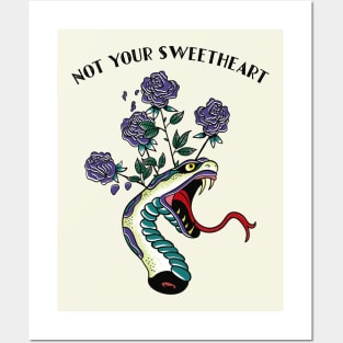 Not Your Sweetheart - Vintage Tattoo Design Posters and Art